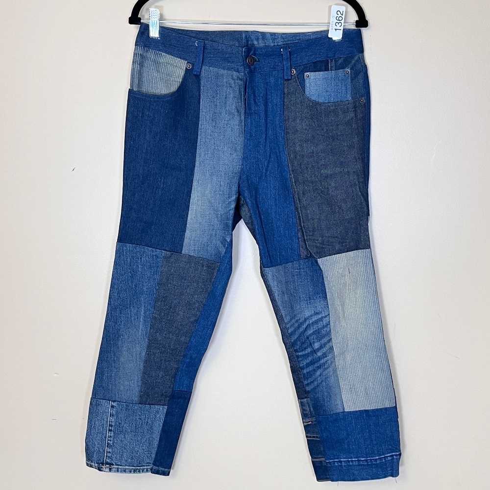 6397 Patchwork Shorty Recycled Jeans - Women's Size S / 27 - Blue